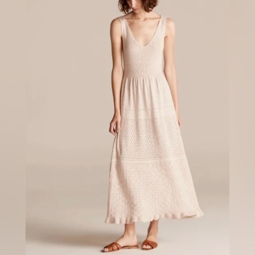 Rebecca Taylor La Vie Rainbow Pointelle Knit Dress M